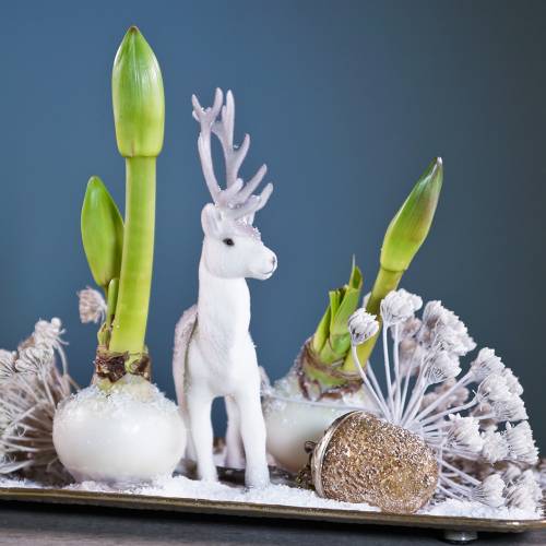 Floristik24 Kerstboomversiering eikel om op te hangen metaal glas goud 7cm 4st