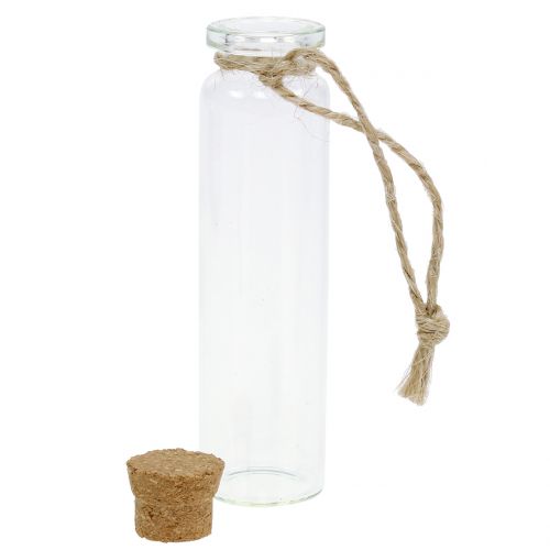 Floristik24 Glazen fles helder om op te hangen 8,5 cm 6st