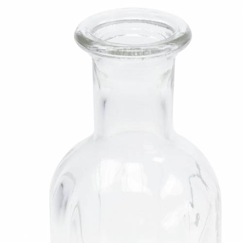 Artikel Decoratieve glazen fles met gegroefde decoratie helder Ø7,5cm H19cm 6 st