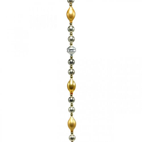 Floristik24 Kerstbal slinger decoratie goud, zilver glas 1.8m