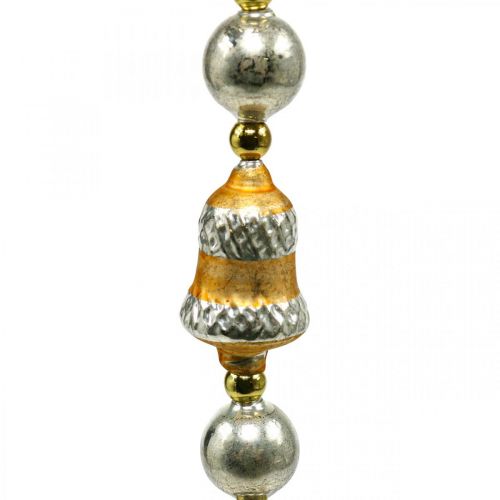 Floristik24 Kerstbal slinger decoratie goud, zilver glas 1.8m