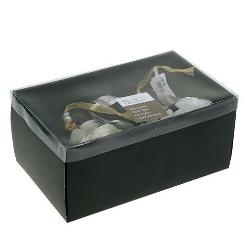 Floristik24 Stolp Ø8cm H16cm met diamant 2st