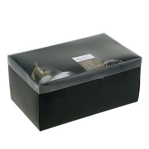 Floristik24 Glazen bel Ø8cm H16cm goud 2st