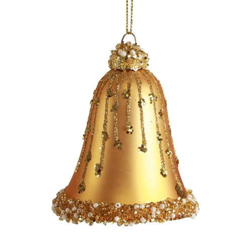 Floristik24 Glazen bel kerstboomversiering Kerstbel 8,5 cm 2st