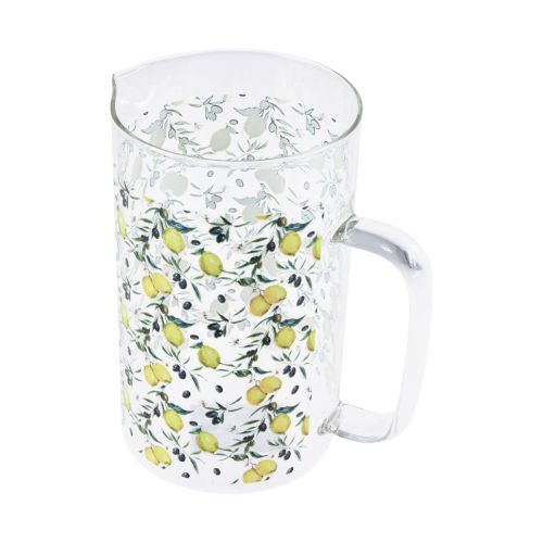 Floristik24 Glazen kan citroenen en olijven decoratieve kan glas H17cm