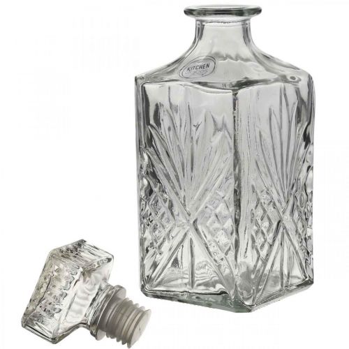 Floristik24 Glazen karaf, glazen fles met stop, karaf glas H24cm
