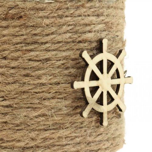 Floristik24 Theelichthouder Maritim lantaarn glas Ø10,5cm H10cm 2st