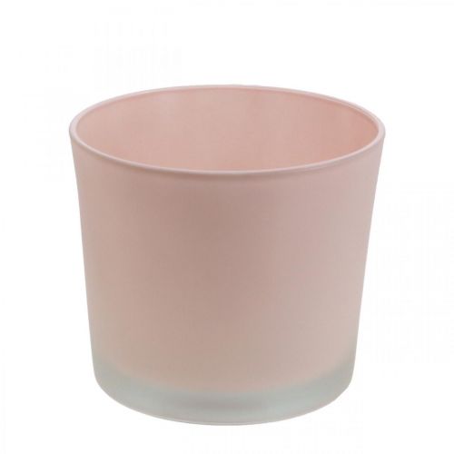 Artikel Bloempot glazen plantenbak roze glazen kuip Ø14.5cm H12.5cm