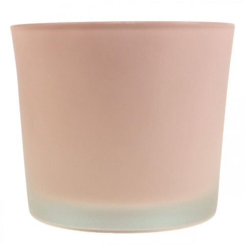 Artikel Bloempot glazen plantenbak roze glazen kuip Ø14.5cm H12.5cm