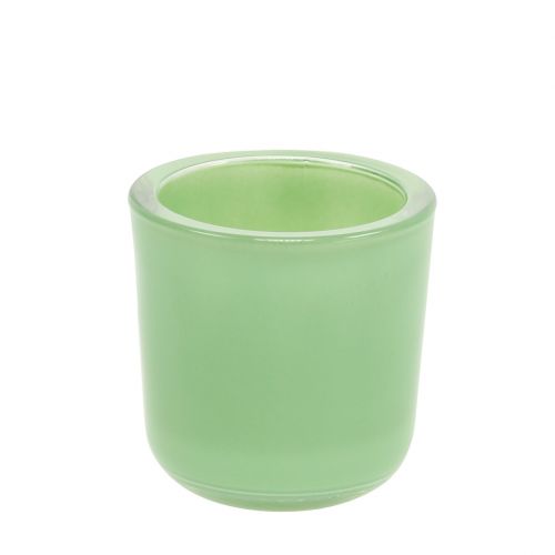 Floristik24 Glazen pot Ø7.8cm H8cm mintgroen