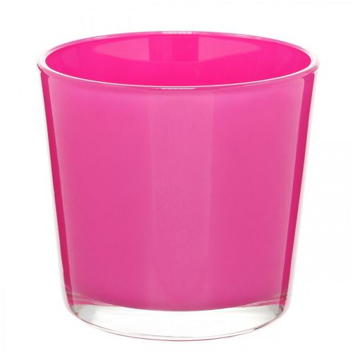 Floristik24 Glazen kuip, plantenbak roze Ø11.5cm H11cm