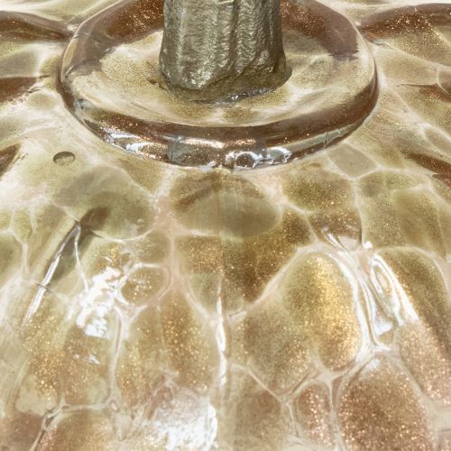 Floristik24 Glazen pompoen tafeldecoratie herfstpompoen glas metaal H14cm 2 stuks