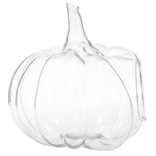 Artikel Glazen pompoen met opening, herfstdecoratie pompoen, helder, Ø21 cm, H20 cm