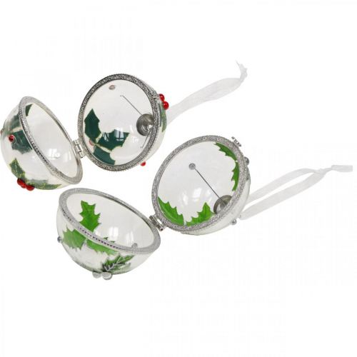 Artikel Kerstboomballen glas om hulst te vullen Ø6cm 2st