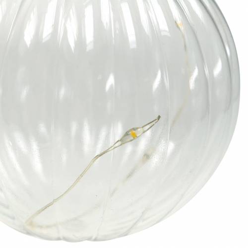 Floristik24 Solar LED lamp retro look transparant warm wit Ø8cm
