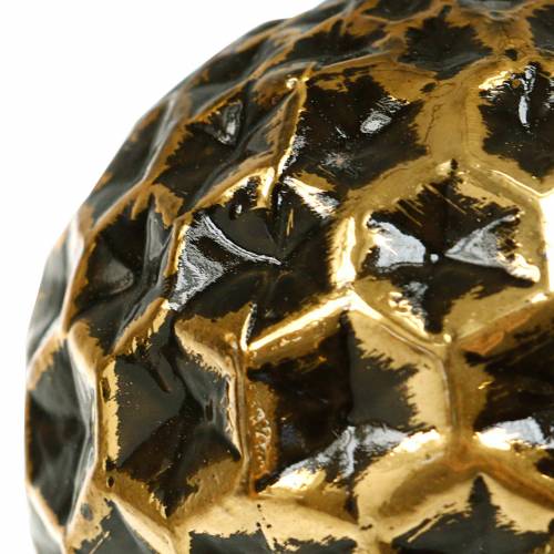 Floristik24 Kerstbal honingraatpatroon bruin, goud Ø7,5cm 4st
