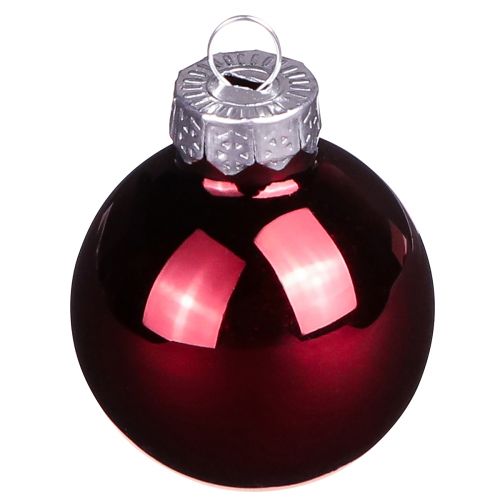 Artikel Glazen bollen Kerst in Bordeaux mix Ø3cm 22 st