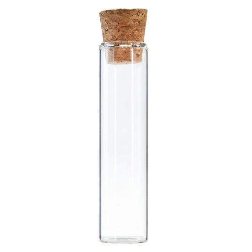 Floristik24 Minivazen glazen decoratieve glazen buizen met kurken H11,5cm 24 st