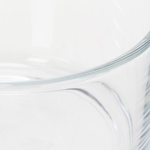 Artikel Doorzichtige glazen schaal, kleine schaal voor veelzijdige glazen decoraties, bloemen, vetplanten en kaarsen, 13 cm