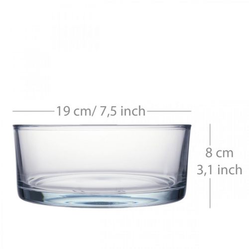 Floristik24 Glazen schaal Ø19cm H8cm
