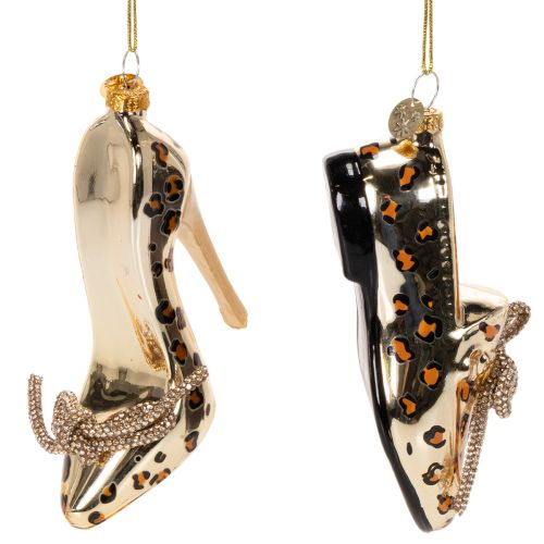 Glazen schoenornament met