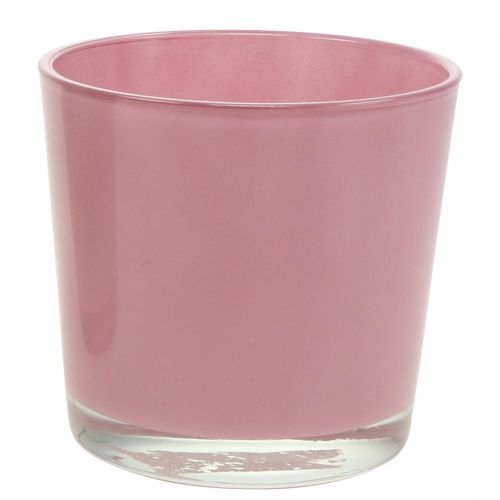 Artikel Glazen pot Ø11,5cm H10,8cm oud roze