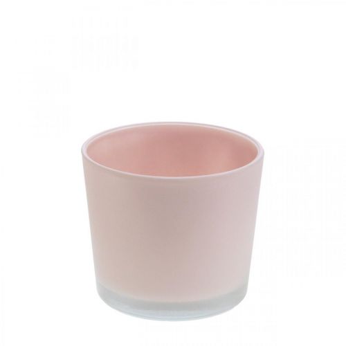 Floristik24 Bloempot glas plantenbak roze glazen kuip Ø10cm H8.5cm