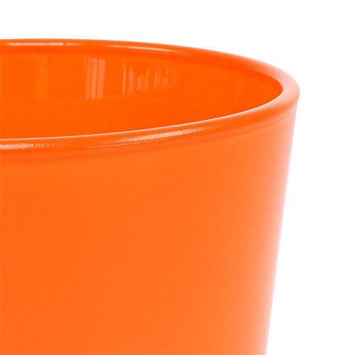Floristik24 Glazen plantenbak oranje Ø10cm H8,5cm