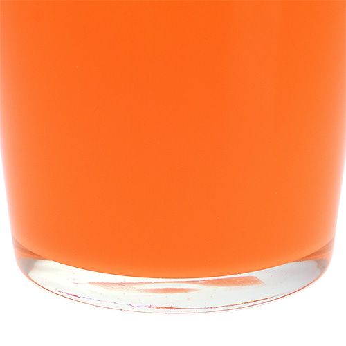 Floristik24 Glazen plantenbak oranje Ø10cm H8,5cm