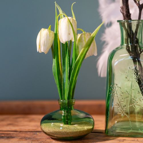 Artikel Glazen vaas bolvormig groen mini vaasjes glas Ø9cm H6cm 6 stuks