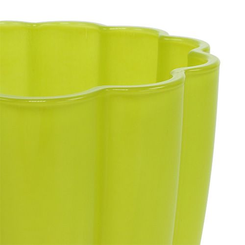 Floristik24 Glazen vaas &quot;Bloom&quot; limoen Ø14cm H17cm