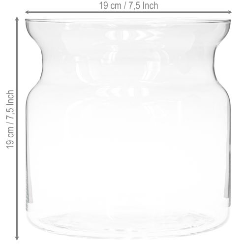 Artikel Glazen vaas Brenda bloemenvaas glas groot helder Ø19cm H19cm