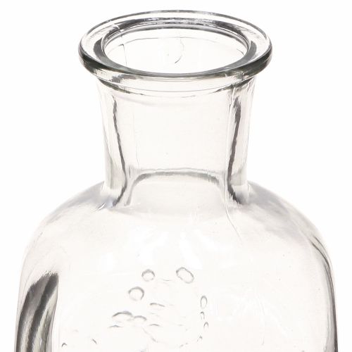 Artikel Glazen vaas flesvaas met motief vaas glas helder H19cm 2 stuks