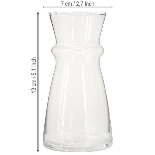 Artikel Glazen vaas hyacint vaas decoratieve vaas transparant Ø7cm H13cm
