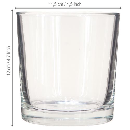 Artikel Glazen vaas cilinder tafelvaas transparant Ø11,5cm H12cm