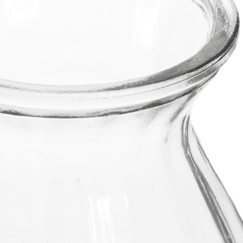 Floristik24 Glazen vaas bolvaas met groeven helder Ø11cm H14cm 2st
