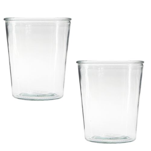 Artikel Glazen vaas conische vaas glazen plantenbak Ø14cm H16cm 2st