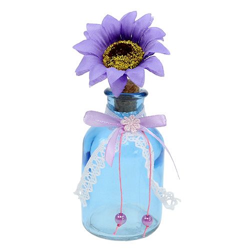Floristik24 Glazen vaas met bloemenmix Ø5.5cm H16cm 3st