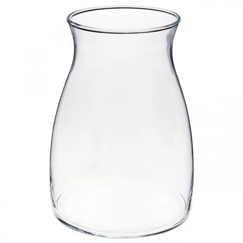 Floristik24 Decoratieve glazen vaas helder bloemenvaas glas Ø11cm H20cm