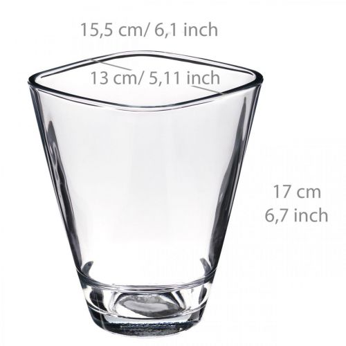 Floristik24 Orchidee plantenbak glas helder H17cm B13cm