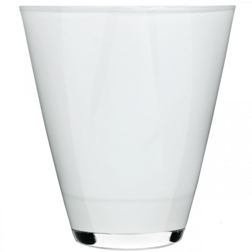 Floristik24 Orchidee plantenbak wit glas H17cm B13cm