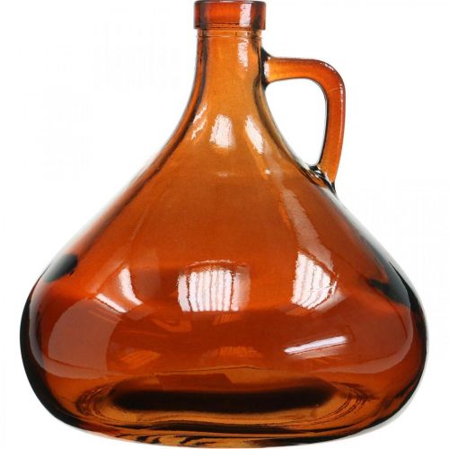 Floristik24 Glazen vaas vintage look glasdecoratie bruin Ø17cm H18cm