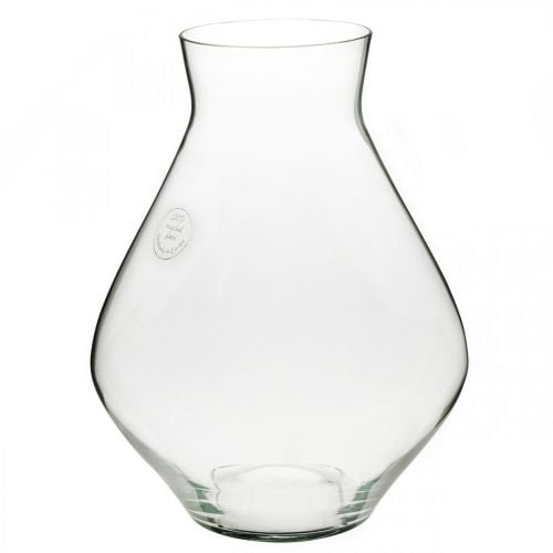 Bloemenvaas glas bolvormige glazen vaas helder siervaas Ø20cm H25cm
