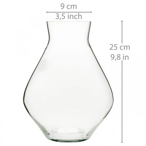 Artikel Bloemenvaas glas bolvormige glazen vaas helder siervaas Ø20cm H25cm
