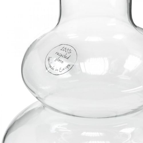 Artikel Glazen vaas ronde bloemenvaas decoratieve vaas helder glas Ø16cm H23cm