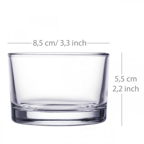 Artikel Glazen vaas helder Ø8.5cm H5.5cm