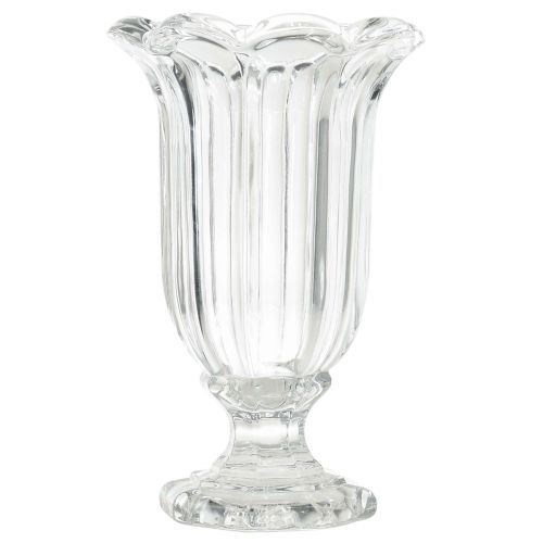 Artikel Glazen vaas met voet glazen bloemenvaas Ø13,5cm H22cm