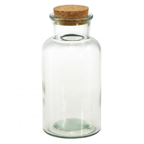 Artikel Glazen vaas retro apothekersglas met kurk Ø8,5cm H17cm