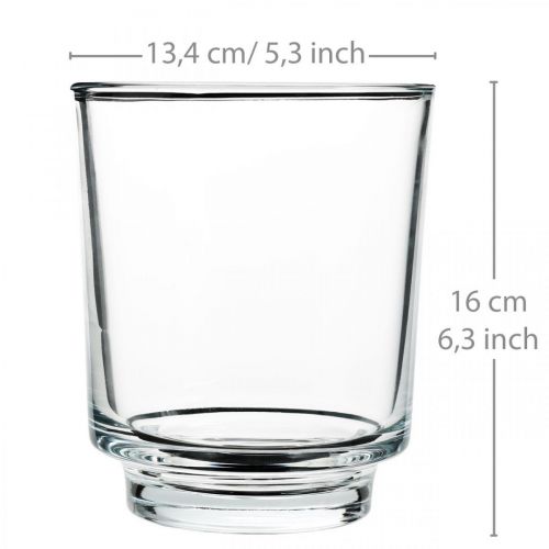 Floristik24 Orchidee plantenbak glas met voet helder H16cm Ø13.4cm