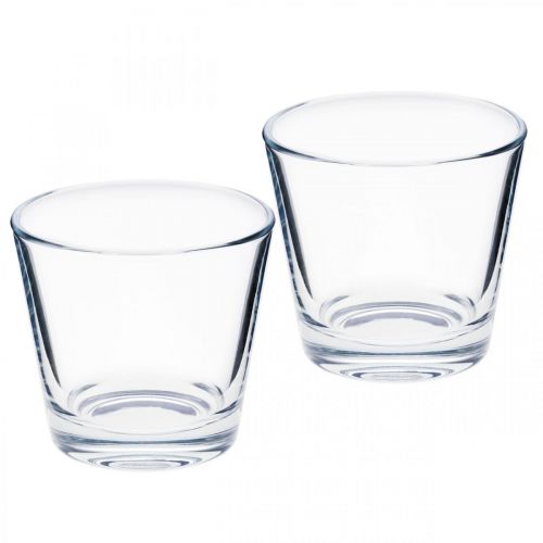 Floristik24 Glazen vaas helder Ø8,5cm H8cm 6st